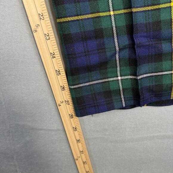 Vintage The Scotch House Pants Mens 35x28* Blue Green Tartan Plaid Wool Scottish - Picture 7 of 9